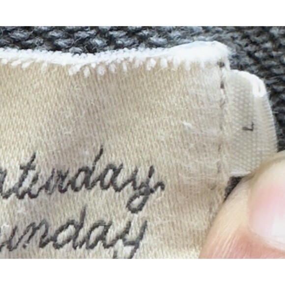 Anthropologie Saturday Sunday Sweatshirt Women's L Gray Burnout Let's Go Bananas - Picture 9 of 15